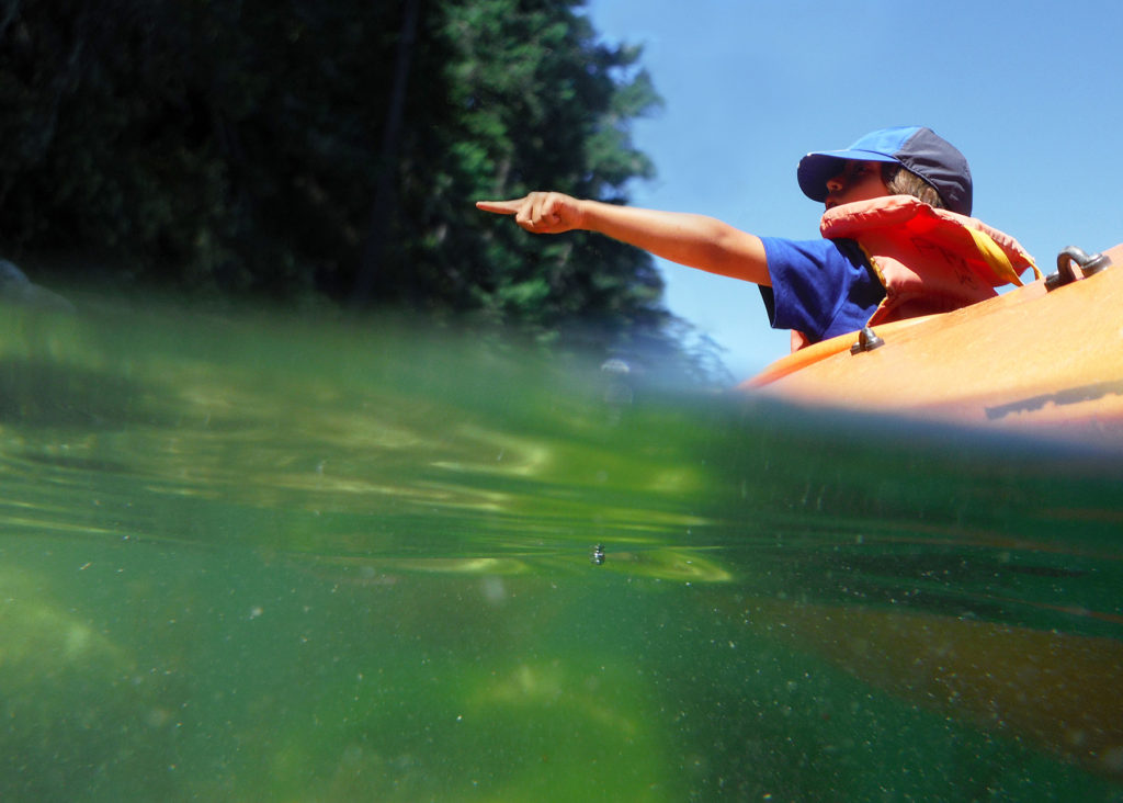 kayaking and underwater photography