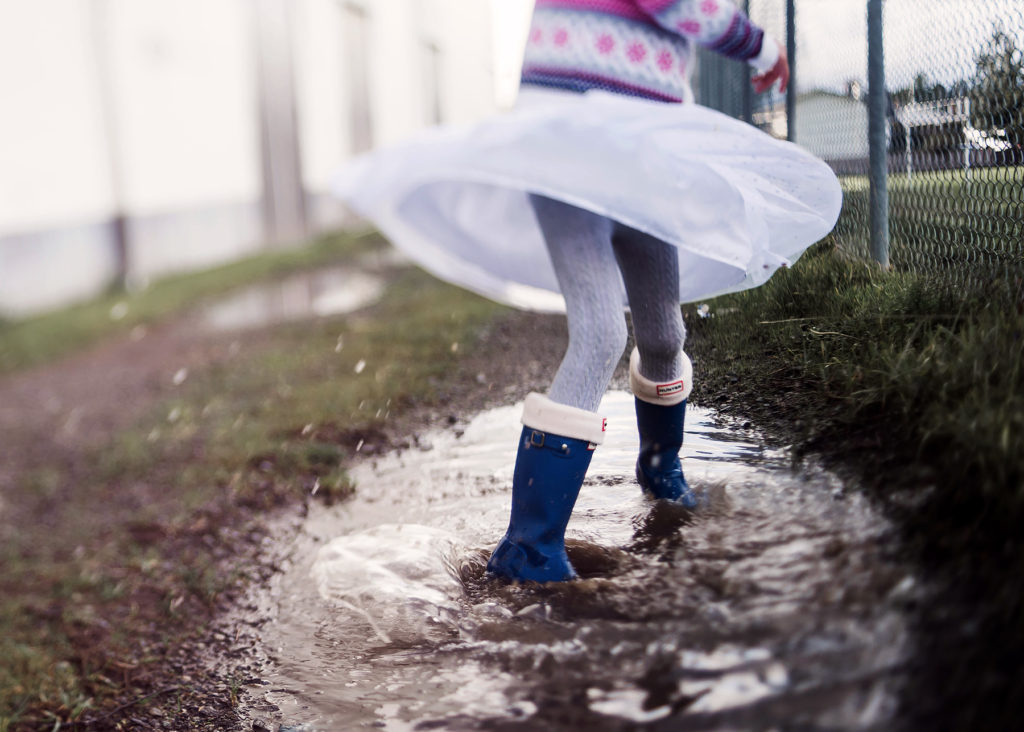 freelensing skirt and rain boots