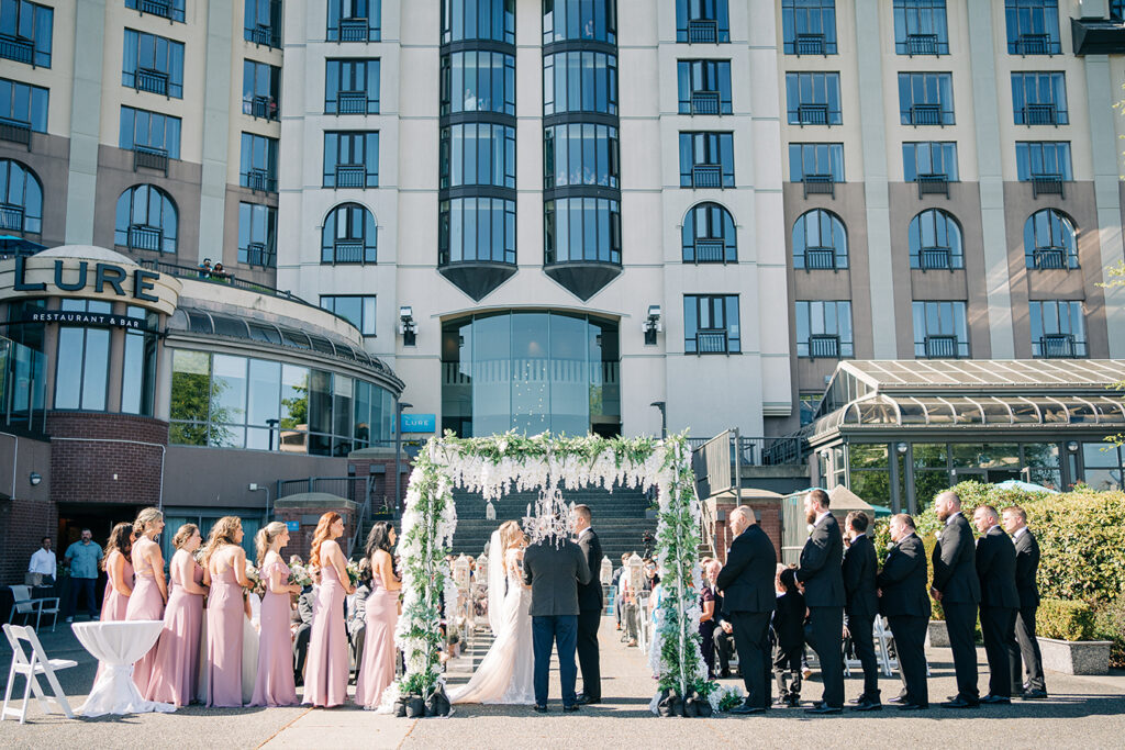 Wedding ceremony at Delta Mariott Ocean Pointe Resort Victoria