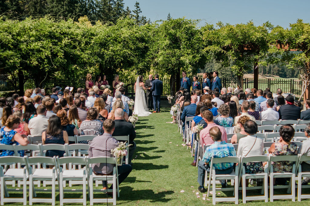 Wedding ceremony at Bear Mountain Resort